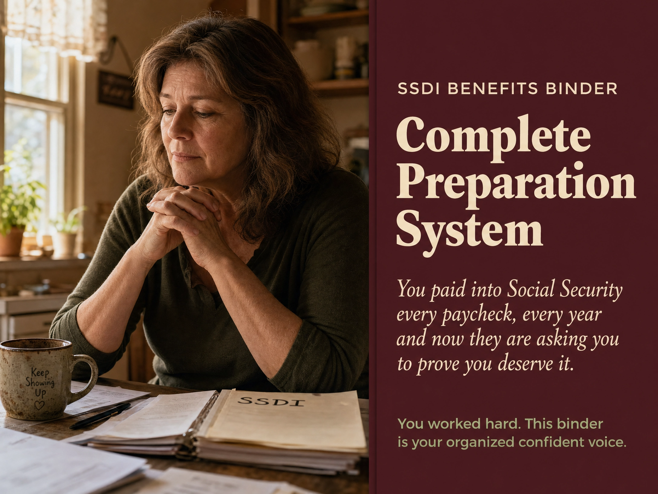 Disability Claim Binder, SSDI SSI Organizer, Appeal Tracker