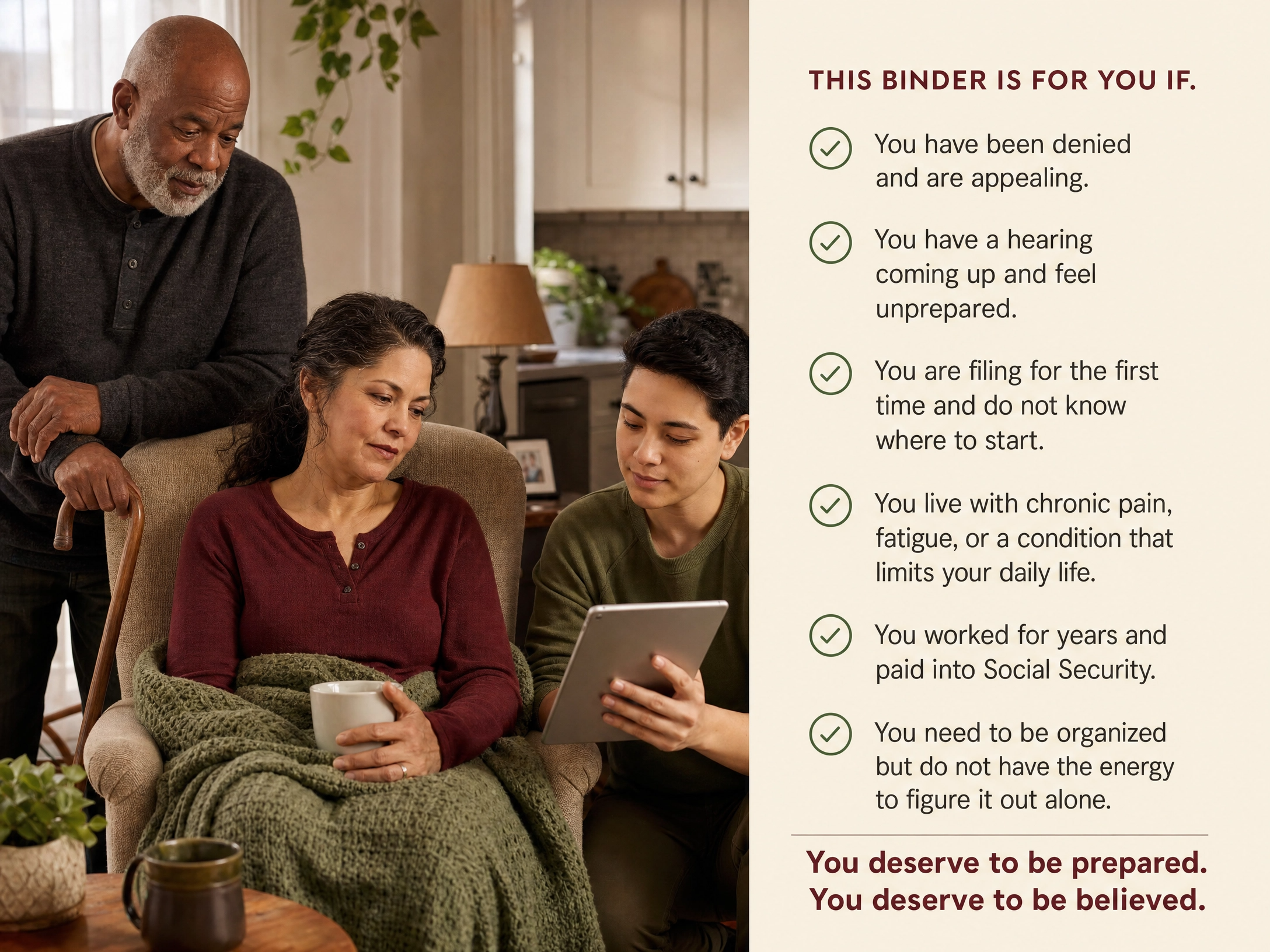 Disability Claim Binder, SSDI SSI Organizer, Appeal Tracker