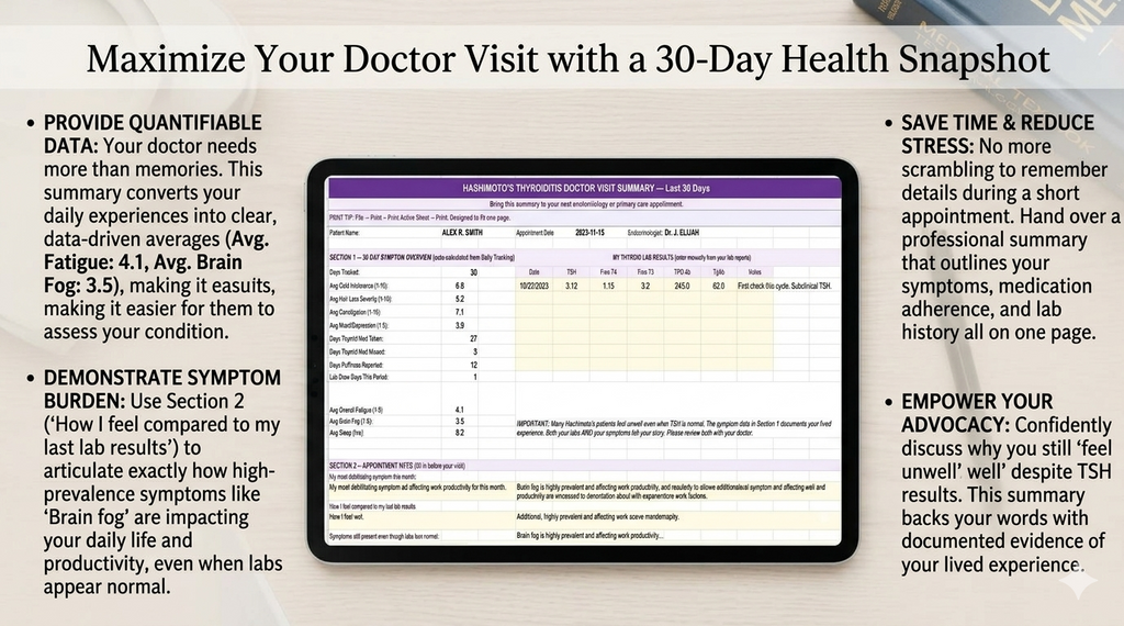 Hashimoto's Symptom Tracker Thyroid Lab Dashboard