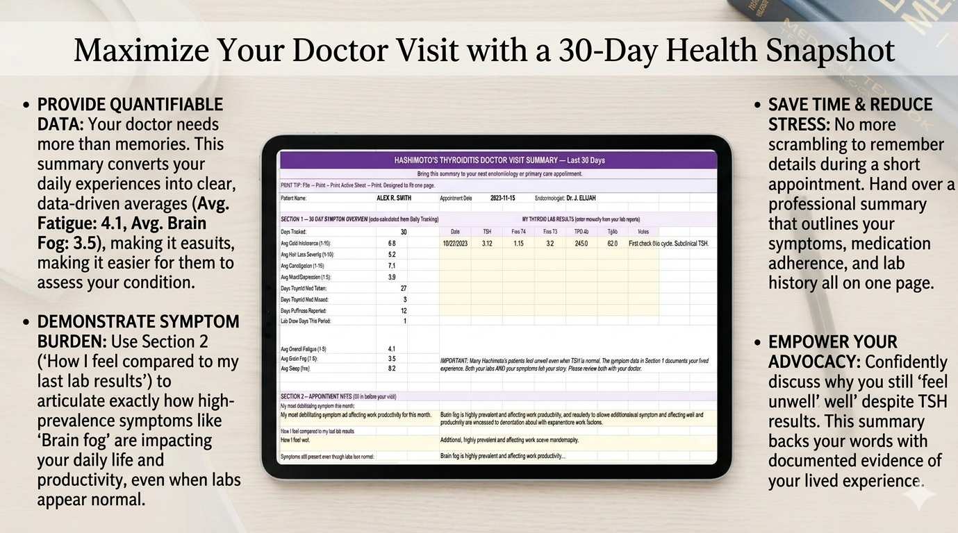 Hashimoto's Symptom Tracker Thyroid Lab Dashboard