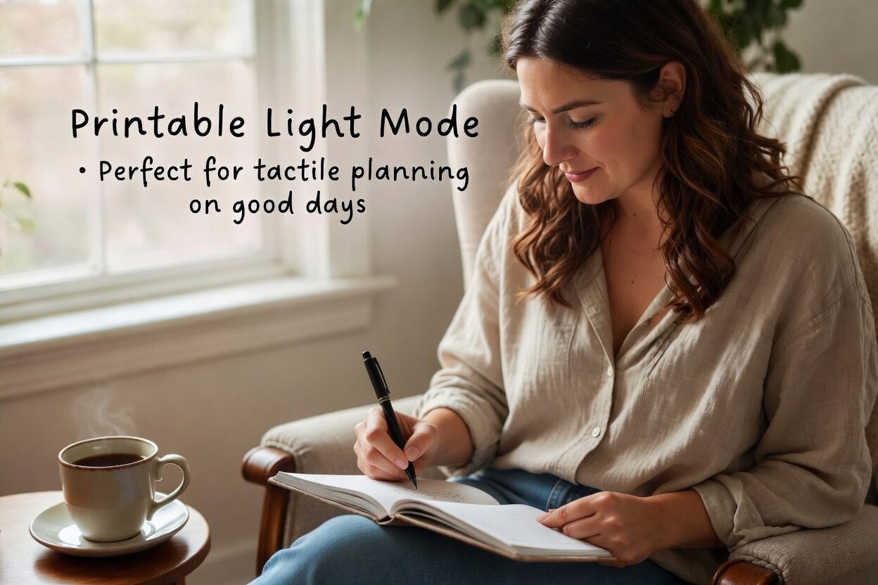 ADHD & Chronic Illness Planning System for Low-Energy Days-The PACE Method Planner