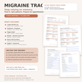 Migraine Tracker Printable & Fillable PDF, Headache Log, Aura Trigger and Medication Tracker, Doctor Visit Migraine Journal