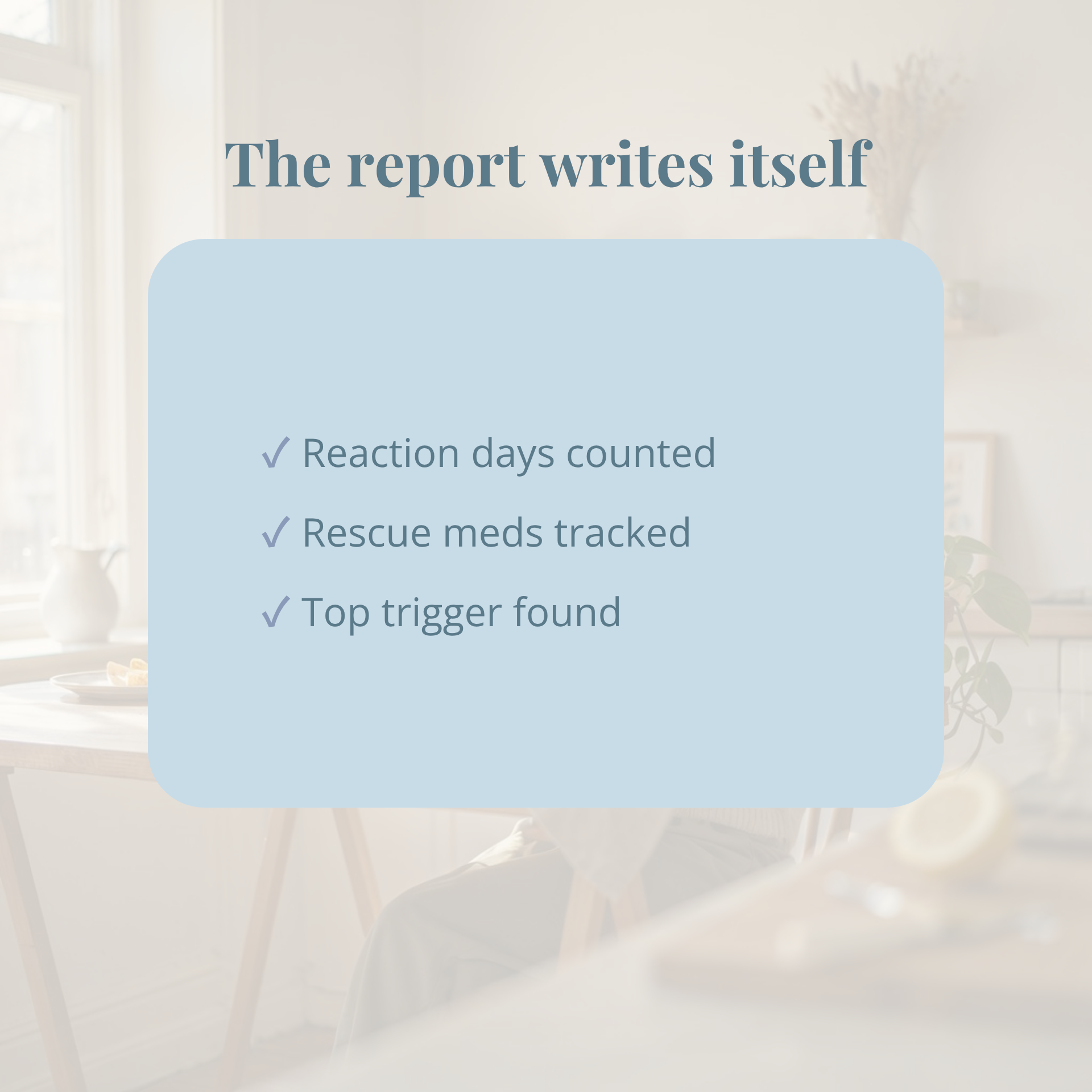 MCAS Symptom Tracker, Histamine Trigger Log