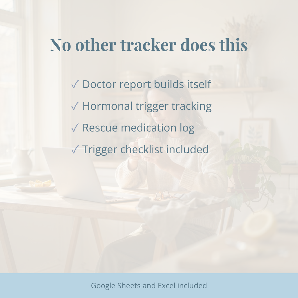 MCAS Symptom Tracker, Histamine Trigger Log