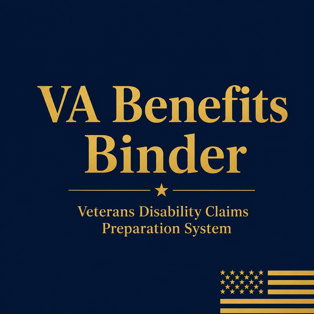 VA Disability Claim Tracker & C&P Exam Prep — Veterans Benefits Binder (Google Sheets)