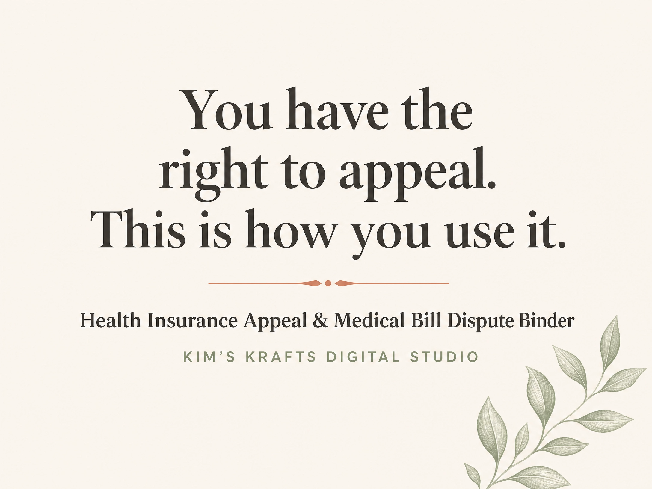 Health Insurance Appeal Binder, Medical Bill Dispute Log