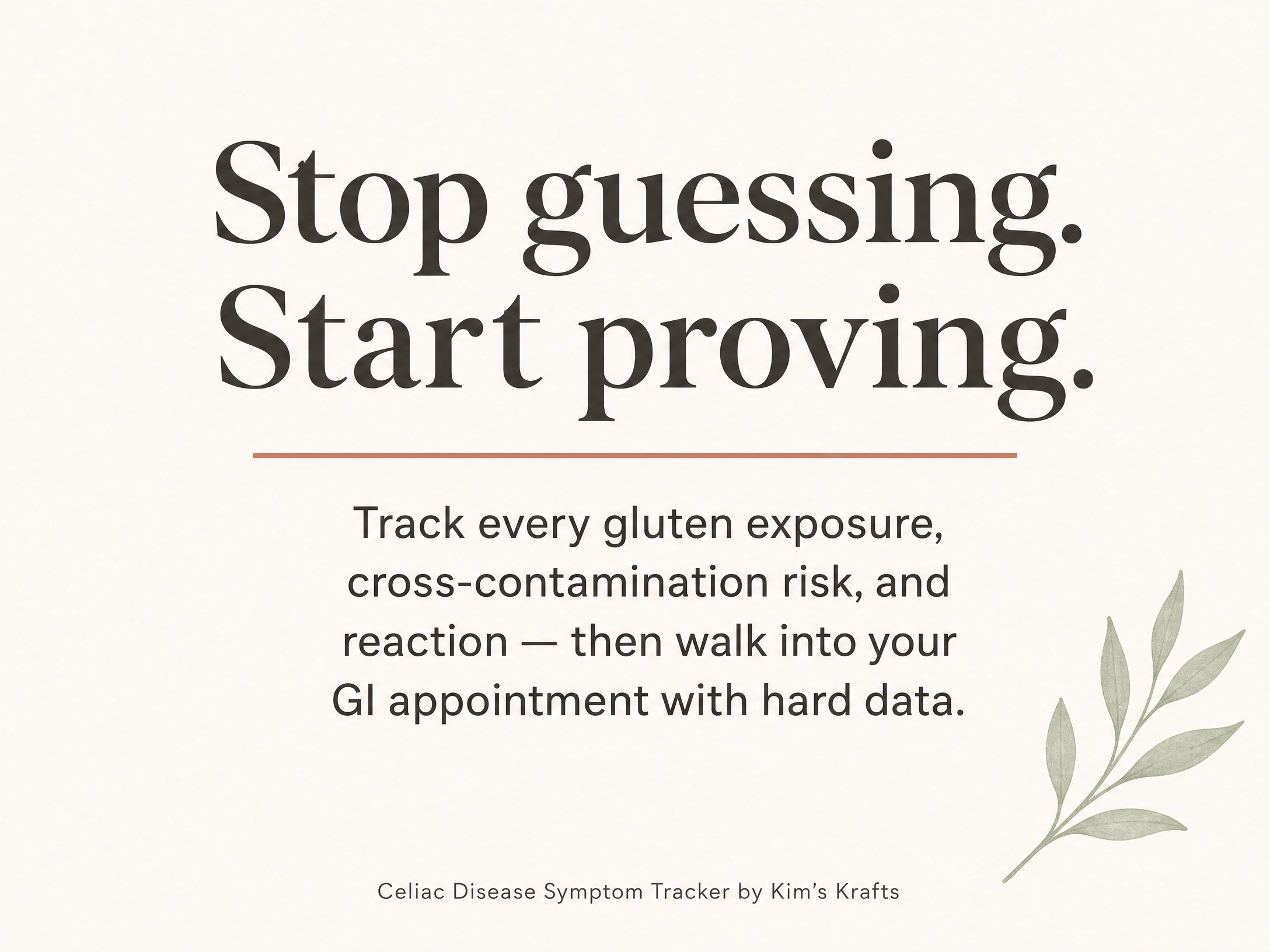 Celiac Disease Symptom Tracker, Gluten Exposure Log