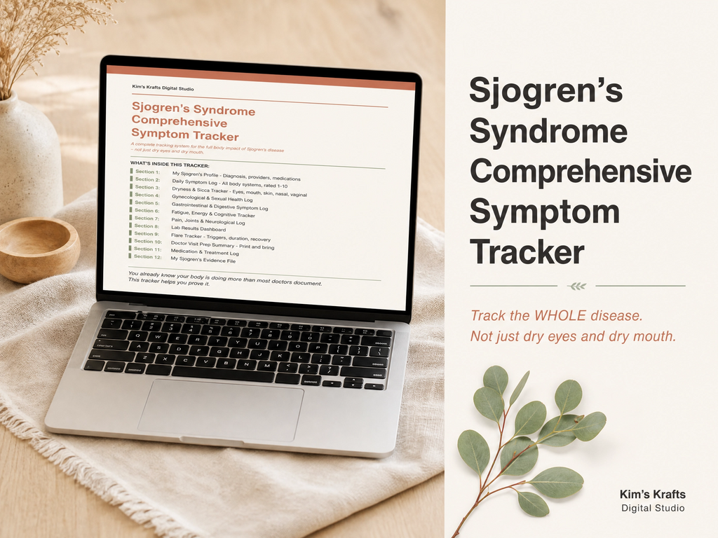 Sjogren's Syndrome Symptom Tracker | Chronic Illness Medical Binder