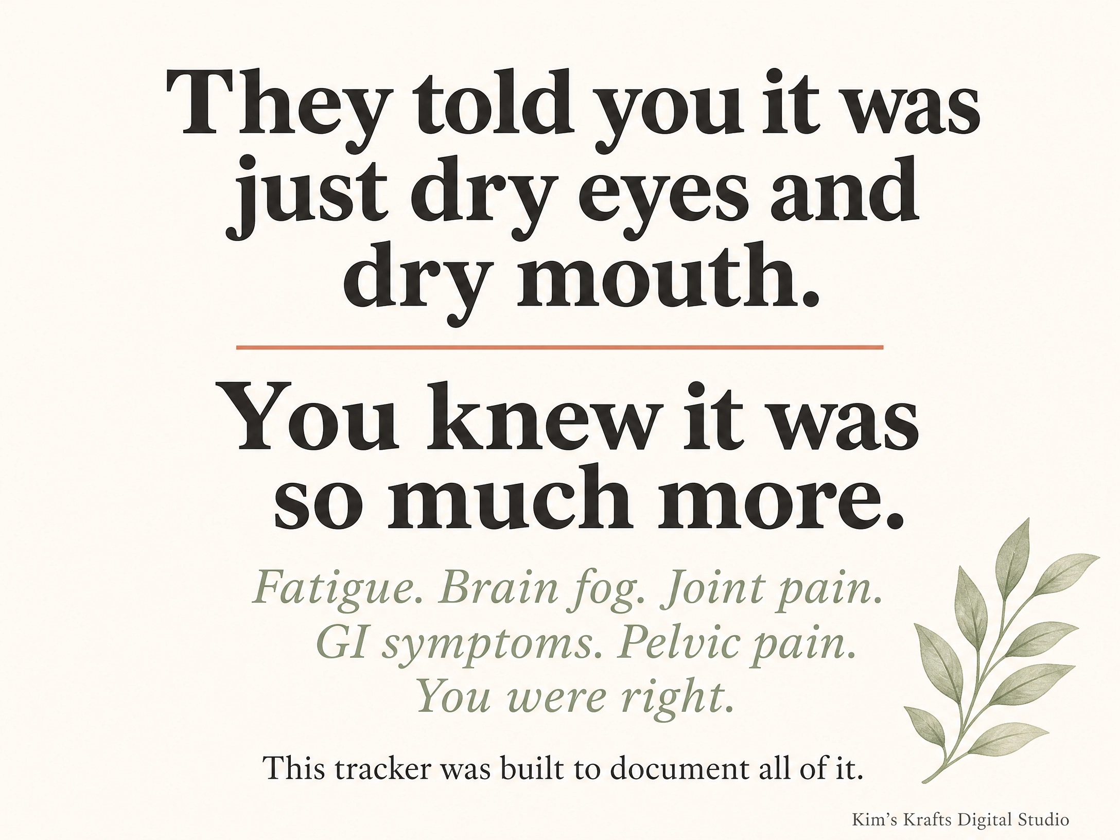 Sjogren's Syndrome Symptom Tracker | Chronic Illness Medical Binder