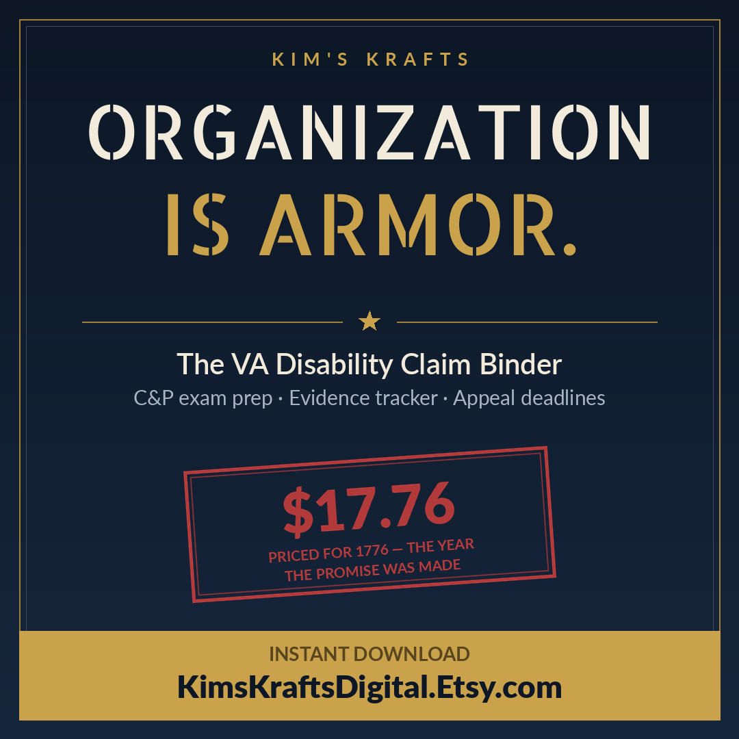 VA Disability Claim Tracker & C&P Exam Prep — Veterans Benefits Binder (Google Sheets)